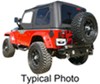 upper doors requires bow system rampage replacement soft top fabric for jeep - door skins included tinted windows black denim