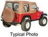 upper doors requires bow system rampage replacement soft top fabric for jeep - door skins included clear windows spice