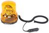 beacon 12v plug amber rotary warning light with 10' coil cord - magnetic mount