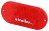reflectors optronics trailer reflector - adhesive backing screw mount oblong red