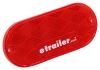reflectors 4-7/16l x 1-15/16w inch optronics trailer reflector - adhesive backing screw mount oblong red