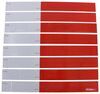 optronics trailer lights reflectors 7 inch long white/ 11 red conspicuity reflective tape - (8) 18 strips