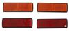 Optronics Red and Amber Trailer Reflector Kit - Adhesive Backing - Rectangle - Qty 4