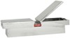 crossover tool box 70 inch long deezee red label truck bed - gull-wing style aluminum 8.4 cu ft silver