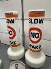 Taylor Made Sur-Mark Buoy Labels - Slow No Wake - 24" Long x 13" Wide - Qty 2 customer photo