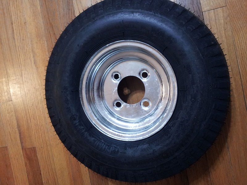 Kenda 5.70-8 Bias Trailer Tire With 8" Galvanized Wheel - 4 On 4 - Load ...