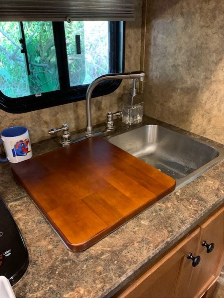 Camco Oak Accents RV Countertop Extension Review Video