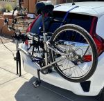 Toyota Prius Thule Passage Trunk Bike Rack for 2 Bikes Hanging Style