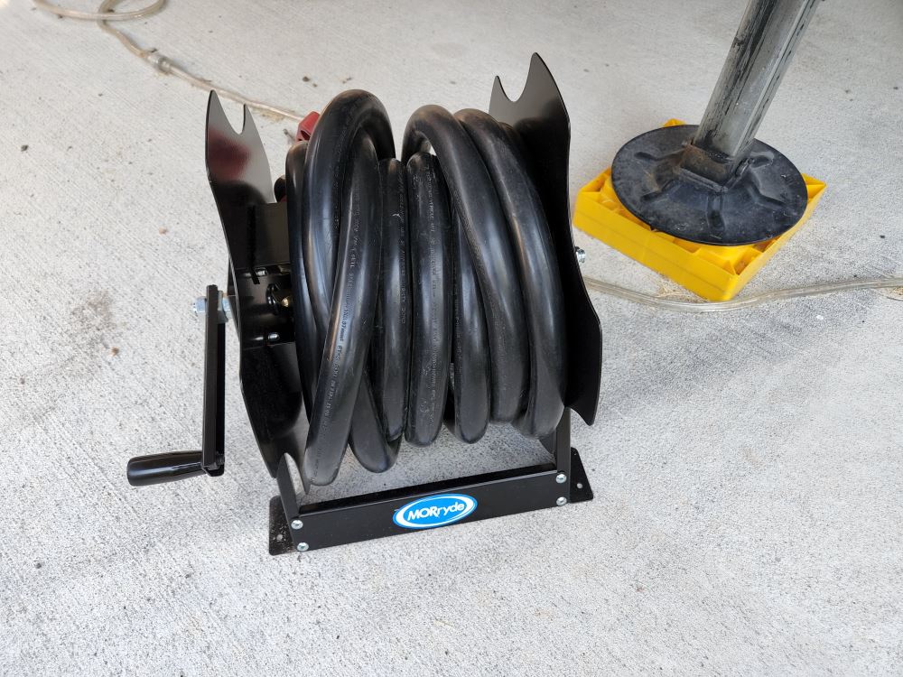 MORryde Manual Storage Reel for 30' Long Power Cords - 13-7/16