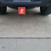 USMC Trailer Hitch Cover - 2" Hitches - Stainless Steel - Yellow on Red customer photo