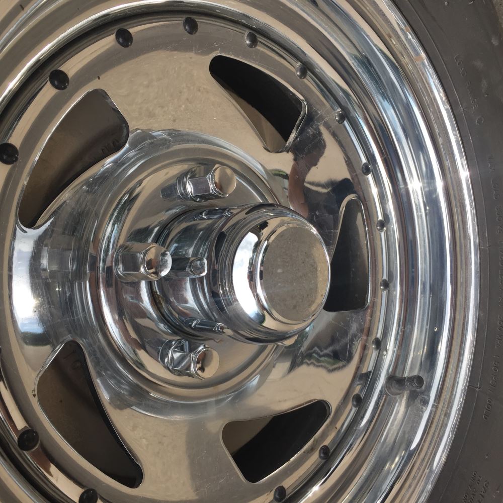 Americana Trailer Wheel Center Cap Chrome Plated 3.33" Pilot