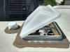 White Dome Assembly for standard roof ventadomes (metal mounting flange). NEW Wedge shape customer photo