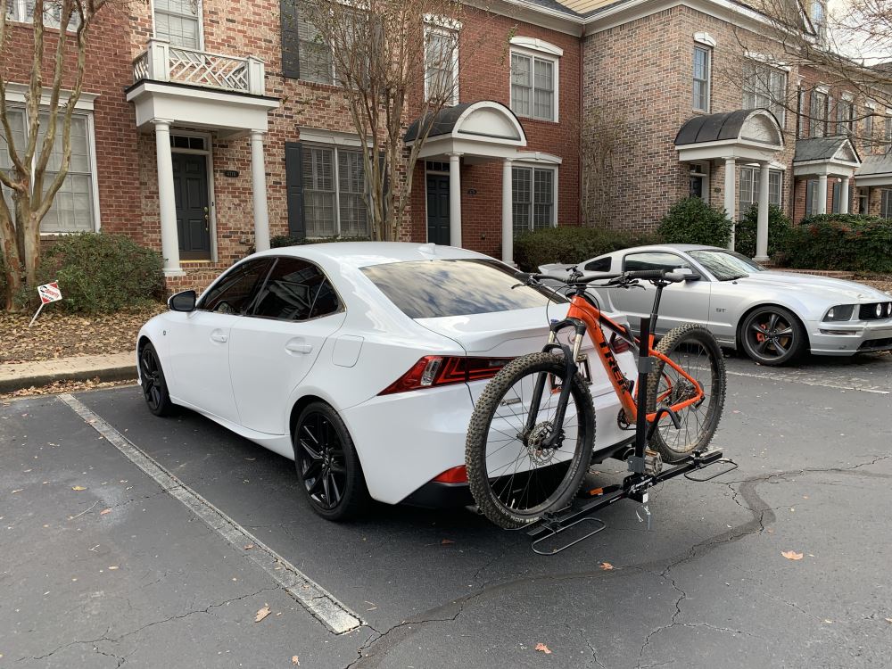 Lexus is250 bike store rack