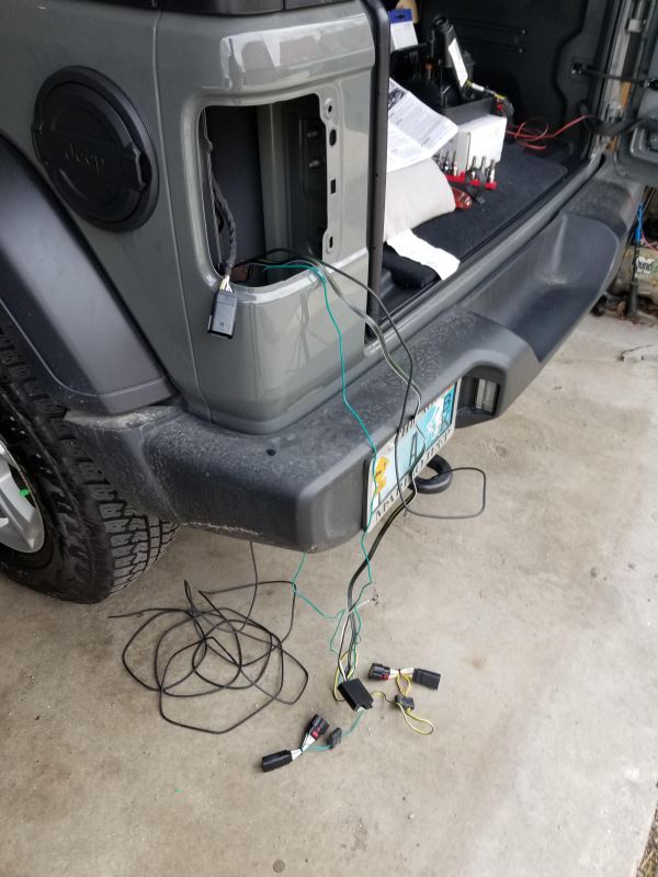 2019 Jeep Wrangler T-One Vehicle Wiring Harness with 4-Pole Flat