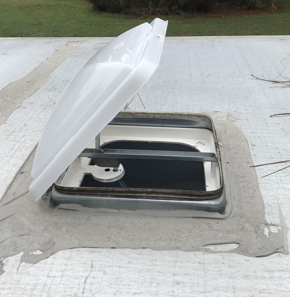 Vent Cover for Ventline Old Style Rounded Dome Trailer Roof Vents White Ventline RV Vents and