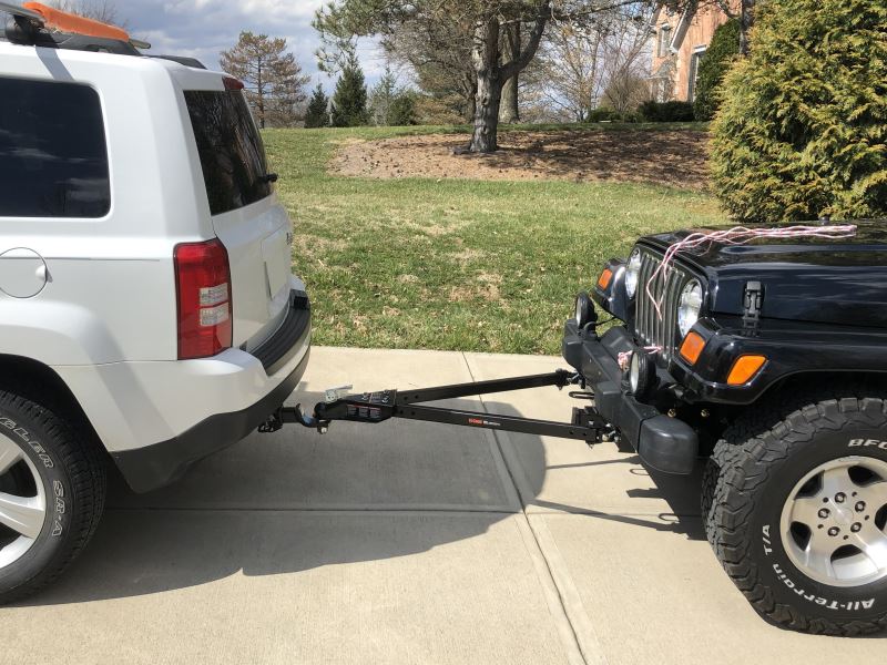 Curt Tow Bar with AdjustableWidth Arms Car Mount 2" Ball 5,000