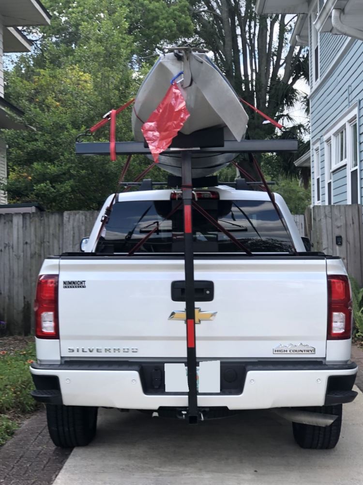 Darby Extend A Truck Kayak Carrier W Hitch Mounted Load Extender And