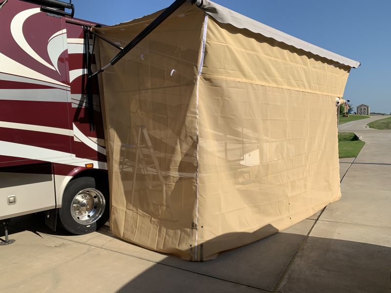 Solera Screen Room for 17' Wide RV Awnings - Tan Mesh Lippert RV Awning ...