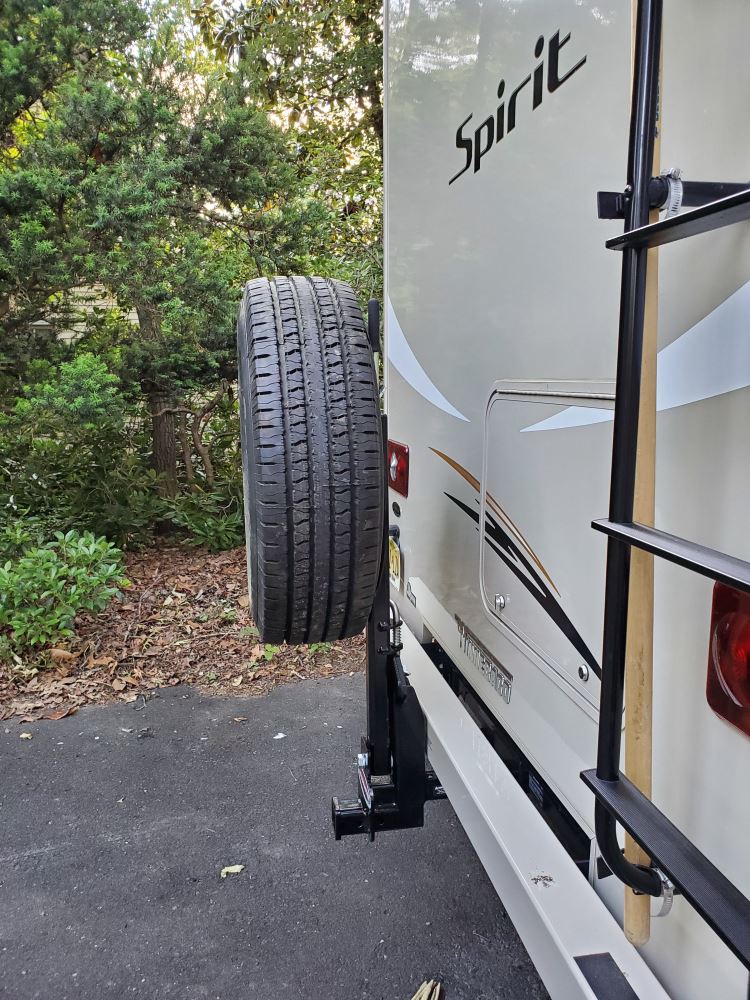 Hitch Mounted Spare Tire Carrier