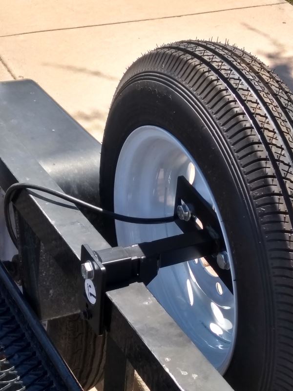 etrailer Spare Tire Carrier for Trailer with Angle-Iron Railing - Clamp ...