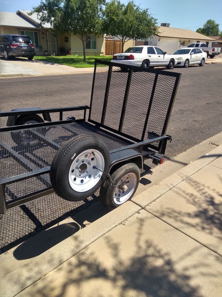 etrailer Spare Tire Carrier for Trailer with Angle-Iron Railing - Clamp ...