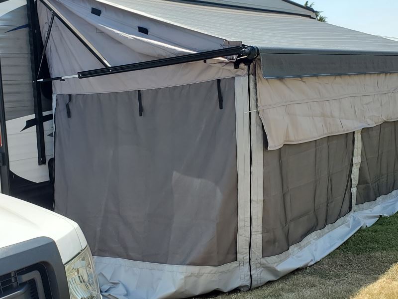 Solera Family Room for 18' Wide RV Awnings - Gray Lippert RV Awning ...