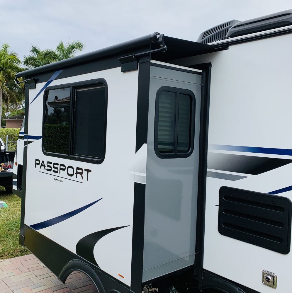 travel trailer slide out awning