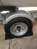 Single Axle Trailer Fender w Top Step - Style C - Silver Plastic - 8" - 12" Wheels - Qty 1 customer photo