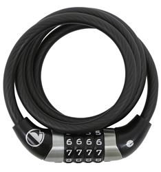 RockyMounts Curly Combination Cable Lock - Programmable - Braided Steel - 3' Long - RKY3700