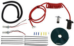 Roadmaster Tail Light Wiring Kit w/ 7-Way to 6-Wire Connector - LED Bulb and Socket - Red - RM-152-LED-7