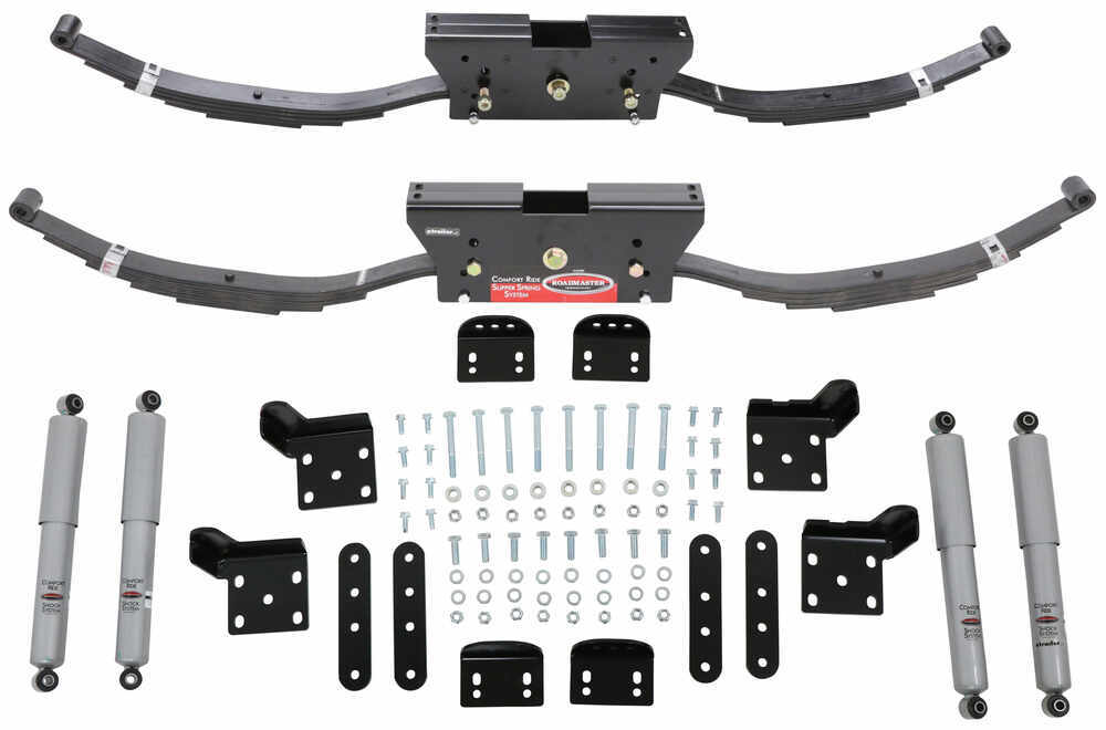 Roadmaster Comfort Ride Leaf Spring Suspension Kit w/ Shocks - Tandem 8K, 3 Trailer Axles RM-2460-2580