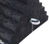 wheel chock pair of chocks rumber 12 inch w/ 5' pull chain - recycled rubber and plastic qty 2