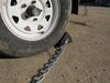 0  wheel chock pair of chocks rumber 8 inch w/ 5' pull chain - recycled rubber and plastic qty 2