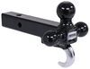 fixed ball mount drop - 0 inch rise reese tri-ball trailer hitch with clevis hook 10 000 lbs
