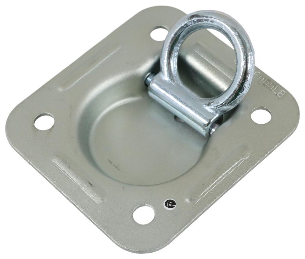 etrailer D-Ring Tie Down Anchor - Bolt On - 4-7/8" Wide - Round Mounting Holes - 2,000 lbs - RRING-R6000