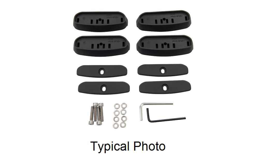 Custom RCP Fit Kit for 4 Rhino-Rack RC and RV Series Roof Rack Legs - Fixed Mounting Points 4 Pack RRRCP55-BK