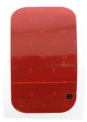 Oralite Reflector for Truck or Trailer - 3-1/2" x 2" Rectangle - Stick On - Red - Qty 1 - RT10RB