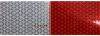reflectors optronics 6 inch long silver/ red conspicuity reflective tape - 150' perforated