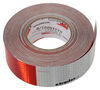 reflectors 150l foot x 2w inch optronics 6 long silver/ red conspicuity reflective tape - 150' perforated