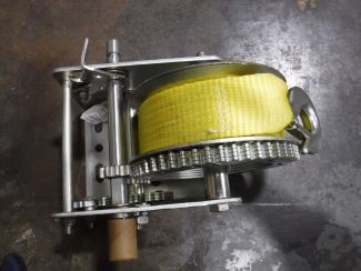 Used Picture for Fulton 2-Speed Trailer Winch - 10" Long Handle - 20' Strap - Zinc - 3,200 lbs