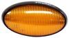 porch light utility hardwired led and for rvs - oval amber lens