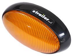 LED Porch and Utility Light for RVs - Oval - Amber Lens - RVPLL11AB