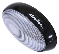 LED Porch and Utility Light for RVs - On/Off Switch - Oval - Clear Lens                             