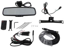 Rear View Safety Backup Camera System - Mirror Monitor - License Plate Mounted Camera