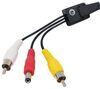 backup camera rear view safety adapter cord - 5 pin male to rca