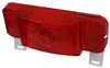 tail lights stop/turn/tail license plate rear reflector rv light - stop turn rectangle red lens driver side white base