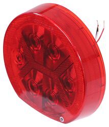 Low Profile LED RV Tail Light - Brake, Tail, Turn - Passenger Side - Round - Surface Mount - Red