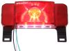 tail lights non-submersible low profile led rv light w/ license bracket - 4 function 12 diodes black base driver side