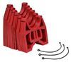 hose support system plastic slunky rv sewer with storage strap - collapsible red 10' long