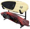 0  watersport carriers raxgo surfboard paddle board canoe kayak floor rack storage with wheels for 2 kayaks - free standing